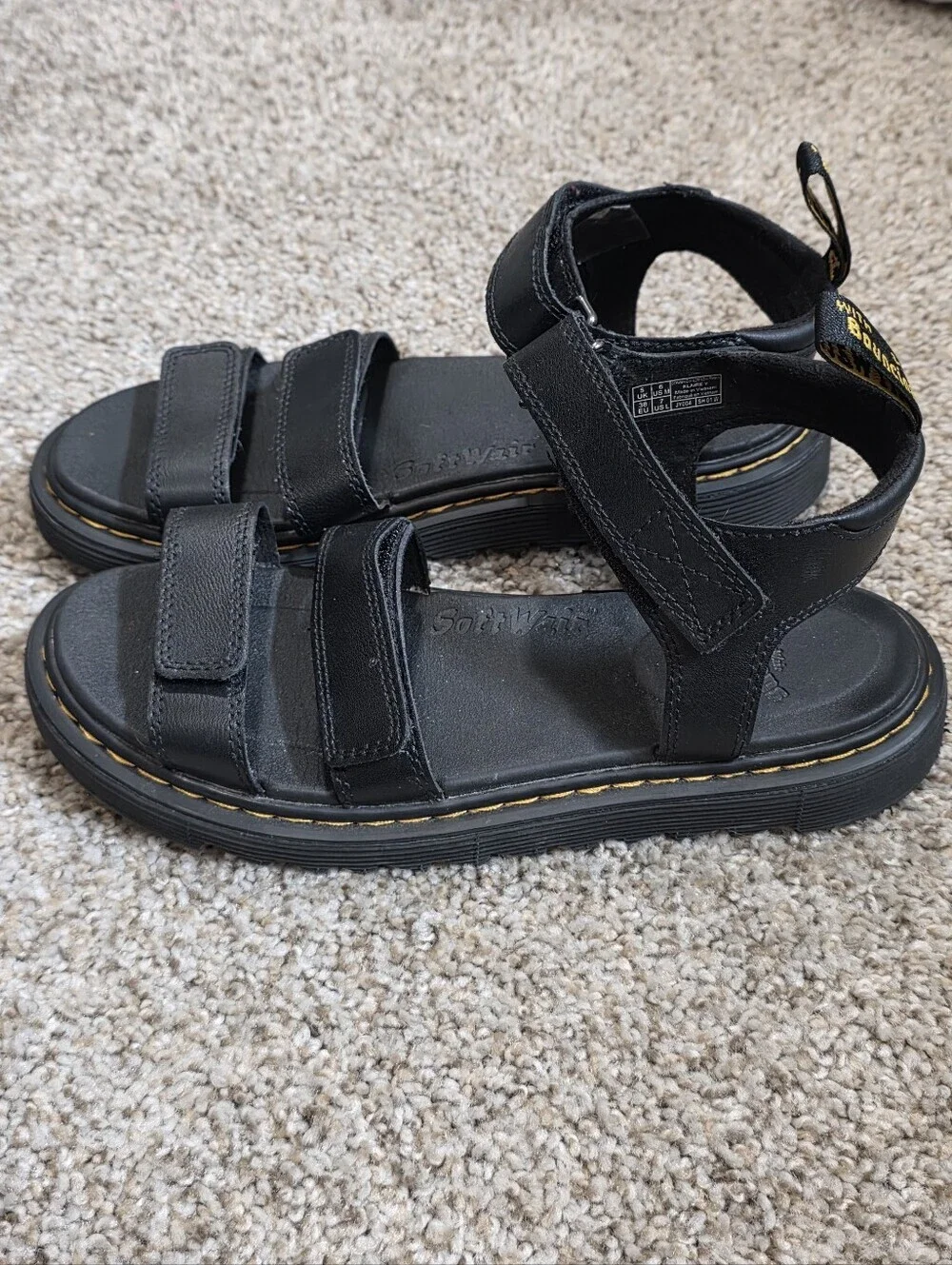 Dr. Martens Klaire Leather Sandals Size US 6 Excellent Condition